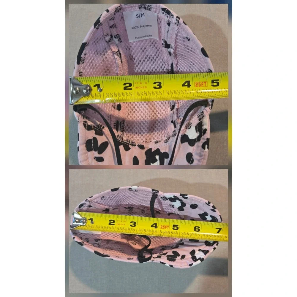 Coat & Tails Dog Dress L w/ Matching Hat S Pink Leopard Chambray